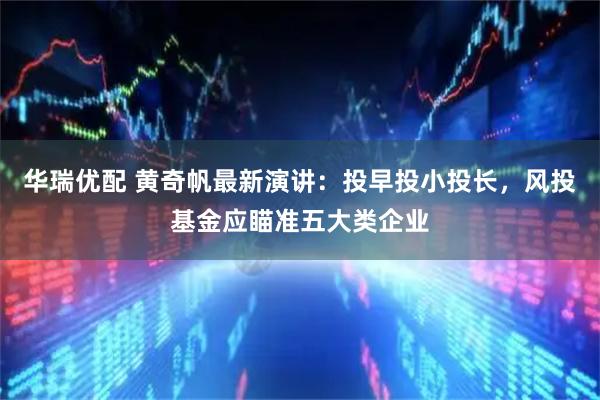 华瑞优配 黄奇帆最新演讲：投早投小投长，风投基金应瞄准五大类企业